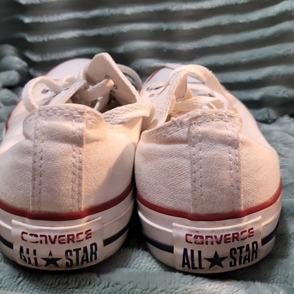 Converse Chuck Taylor All Star White Low Tops | Women's 7 - Picture 4 of 10